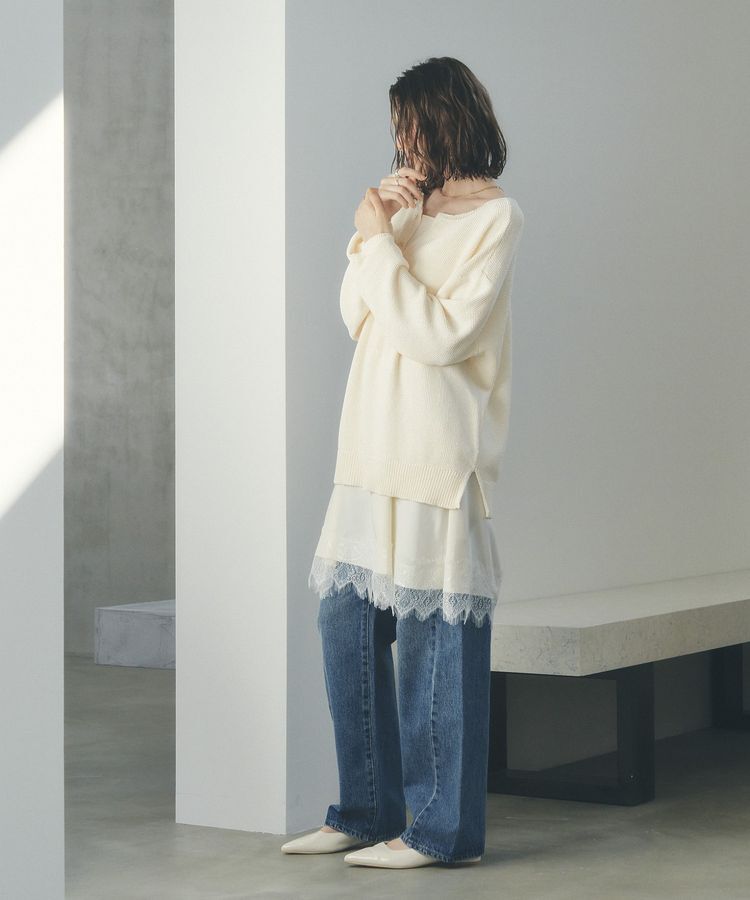 YECCA VECCA「レースサテンキャミチュニック」|チュニック|