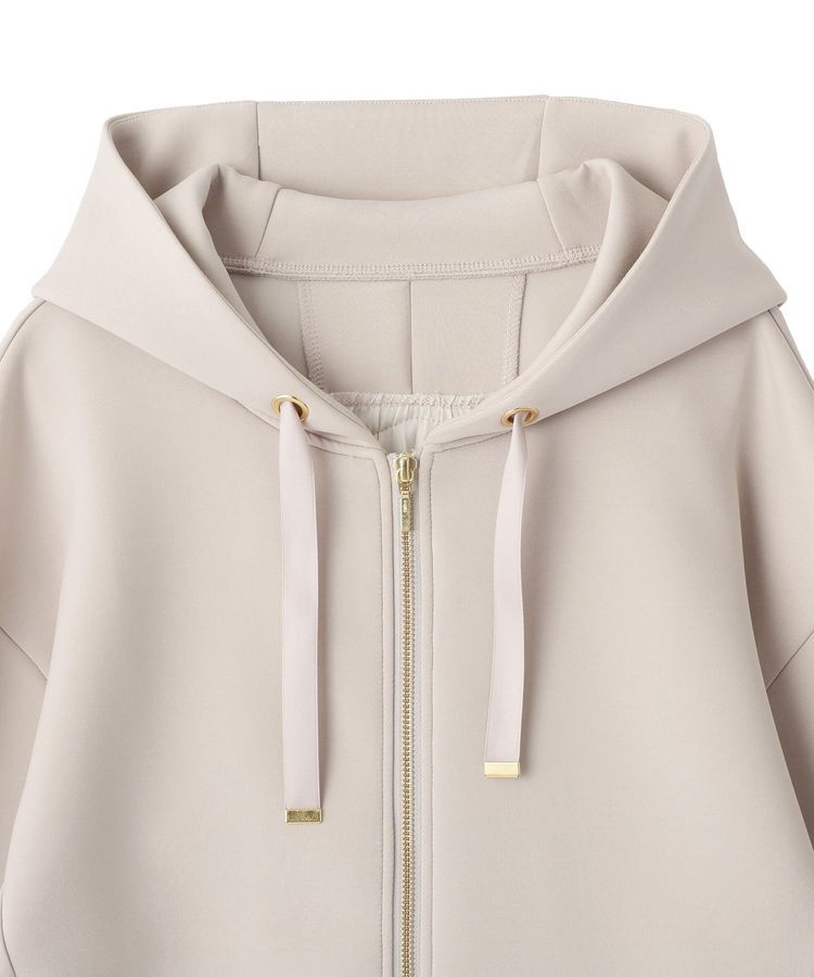 YECCA VECCA「バックプリーツZIPフーディー」|ブルゾン・スタジャン|