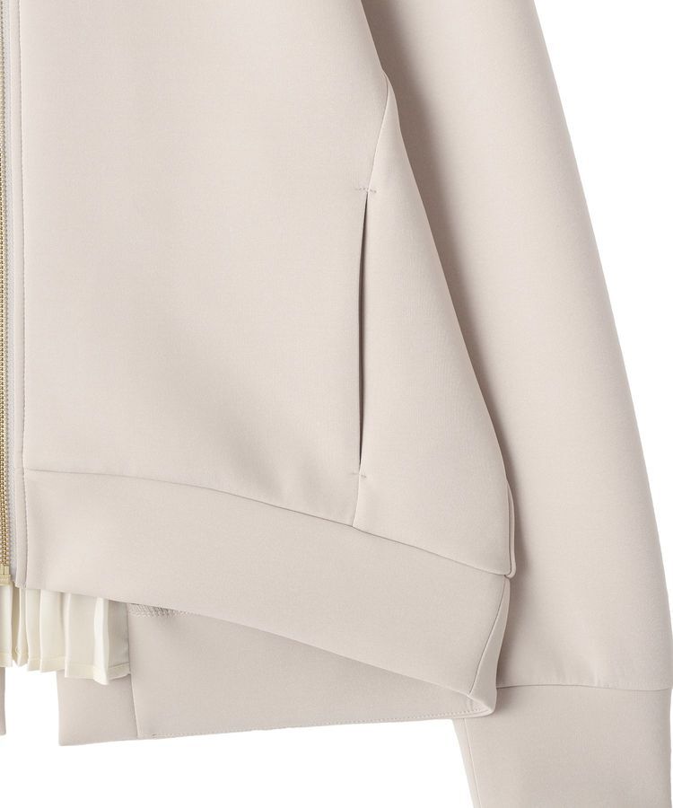 YECCA VECCA「バックプリーツZIPフーディー」|ブルゾン・スタジャン|