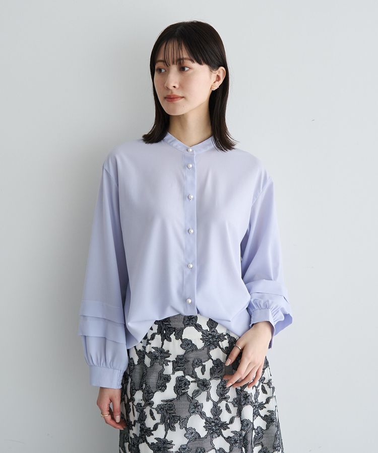 YECCA VECCA「2way裾アレンジパール釦ブラウス」|シャツ・ブラウス|