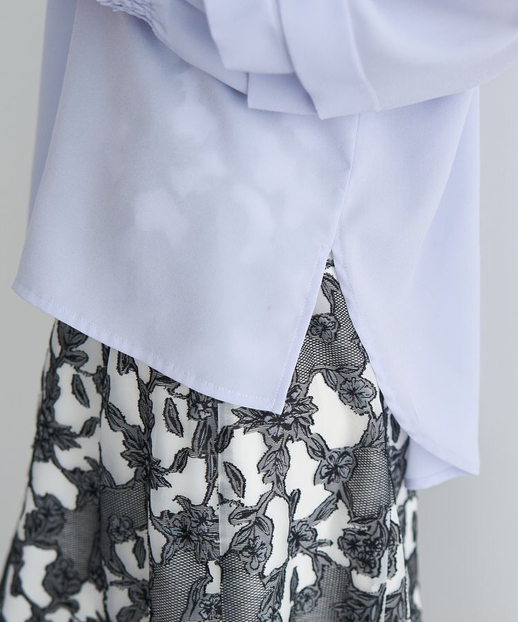 YECCA VECCA「2way裾アレンジパール釦ブラウス」|シャツ・ブラウス|