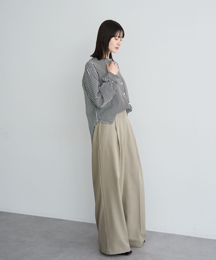 YECCA VECCA「2way裾アレンジパール釦ブラウス」|シャツ・ブラウス|