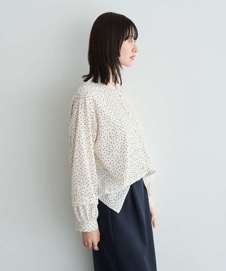 YECCA VECCA「2way裾アレンジパール釦ブラウス」|シャツ・ブラウス|