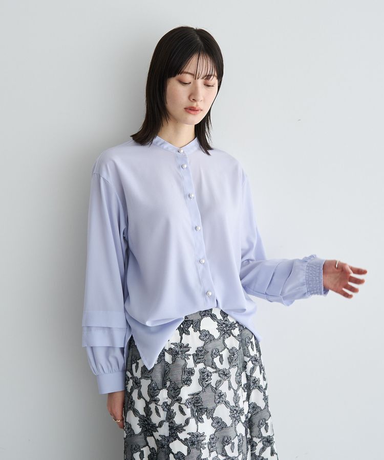 YECCA VECCA「2way裾アレンジパール釦ブラウス」|シャツ・ブラウス|