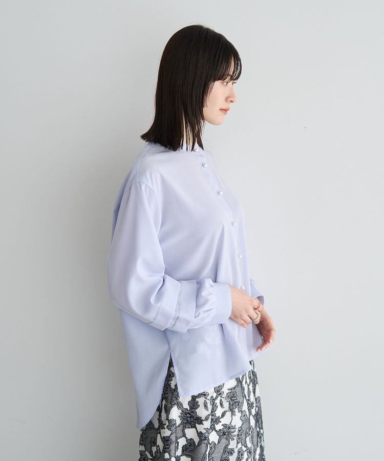 YECCA VECCA「2way裾アレンジパール釦ブラウス」|シャツ・ブラウス|