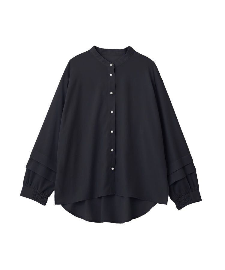 YECCA VECCA「2way裾アレンジパール釦ブラウス」|シャツ・ブラウス|