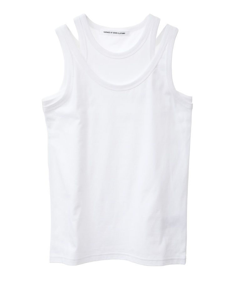 GARAGE OF GOOD CLOTHING「【日本製】天竺レイヤードタンクトップ」|Tシャツ・カットソー|
