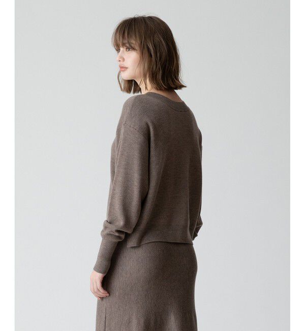 allureville「【セットアップ対応可能】ウールスムース2WAYネックプルオーバー」|ニット・セーター|