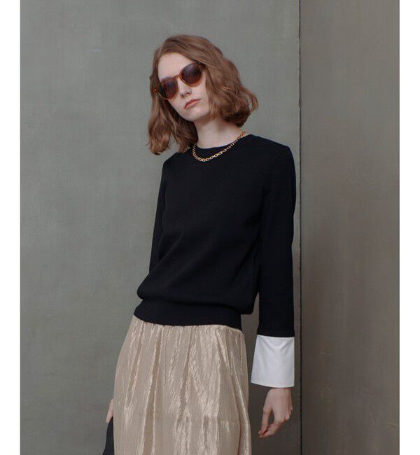 allureville「カフスドッキングプルオーバー」|ニット・セーター|