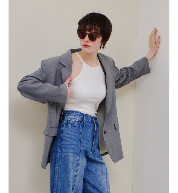 allureville「T/Wヒラニジュウオリテーラー2Bジャケット」|テーラードジャケット|