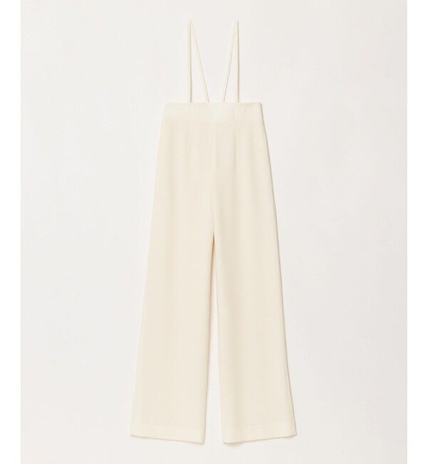 LOULOU WILLOUGHBY「【LOULOU WILLOUGHBY】ダブルクロスハイウエストサスペンダーパンツ」|オールインワン|