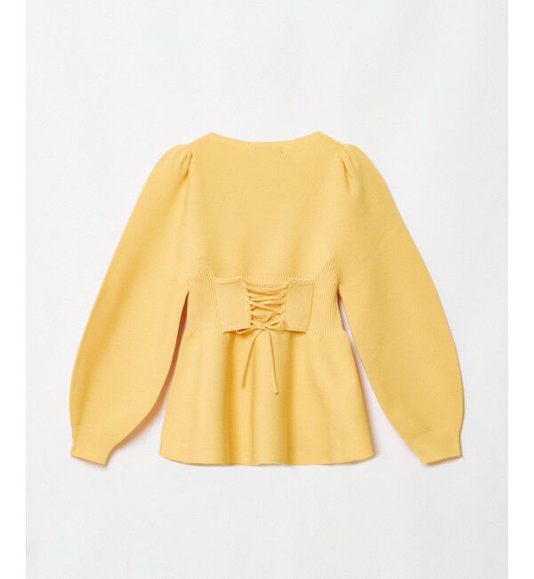 allureville「バックレースアッププルオーバー」|ニット・セーター|