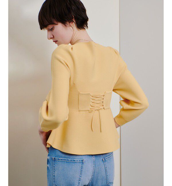 allureville「バックレースアッププルオーバー」|ニット・セーター|