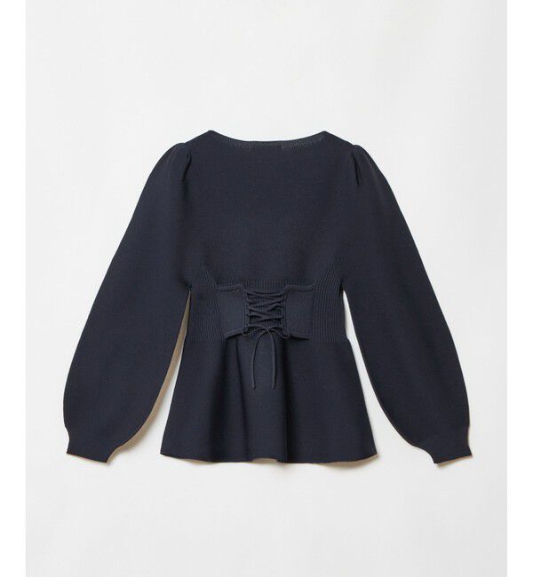 allureville「バックレースアッププルオーバー」|ニット・セーター|