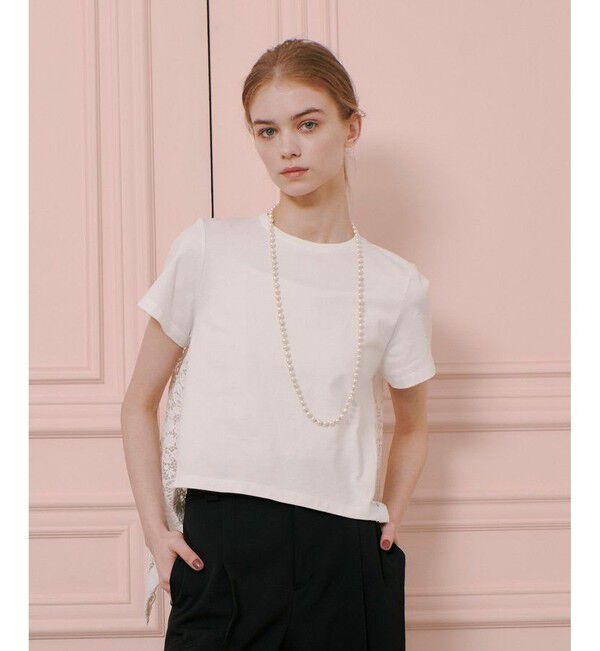 LOULOU WILLOUGHBY「◇ 【LOULOU WILLOUGHBY】レースドッキングプルオーバー」|Tシャツ・カットソー|