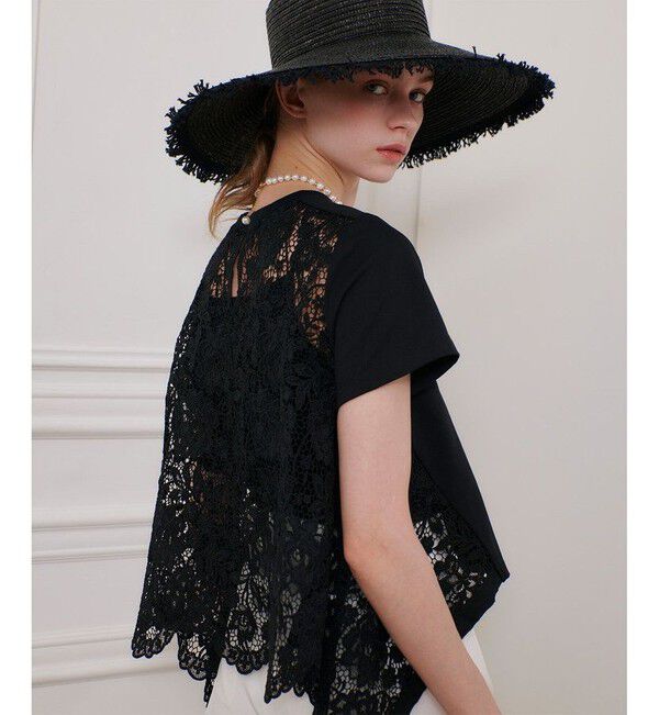 LOULOU WILLOUGHBY「◇ 【LOULOU WILLOUGHBY】レースドッキングプルオーバー」|Tシャツ・カットソー|