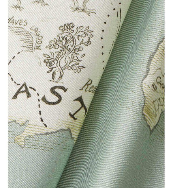 allureville「マッププリントフレアラップスカート」|フレア|