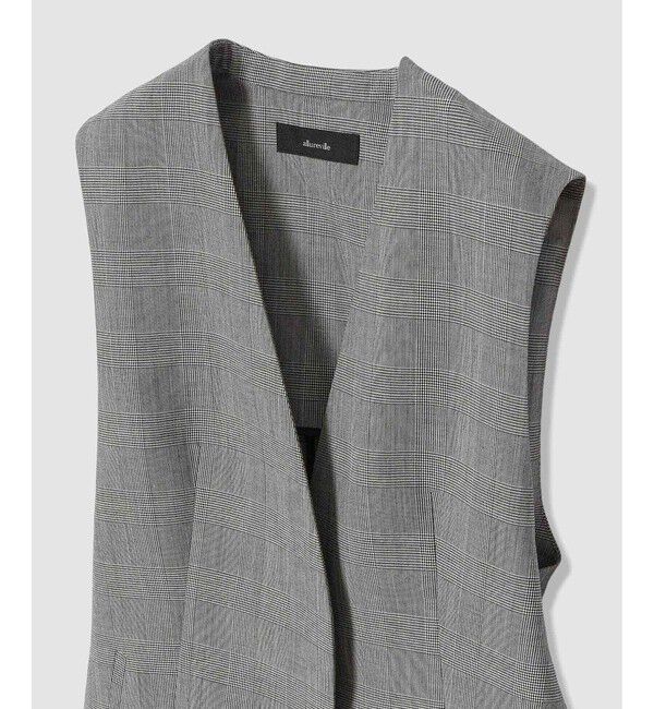 allureville「ポプリンチェックスリットジレ」|その他|