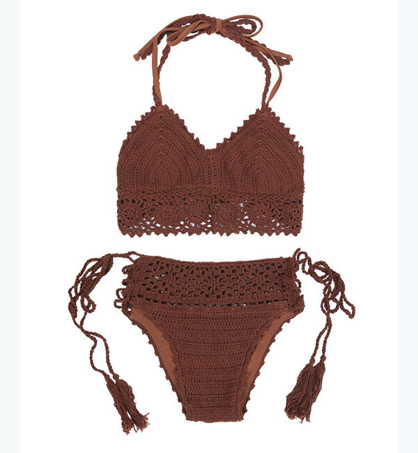 SEA DRESS「クロシェレースビキニ」|ビキニ|ブラウン