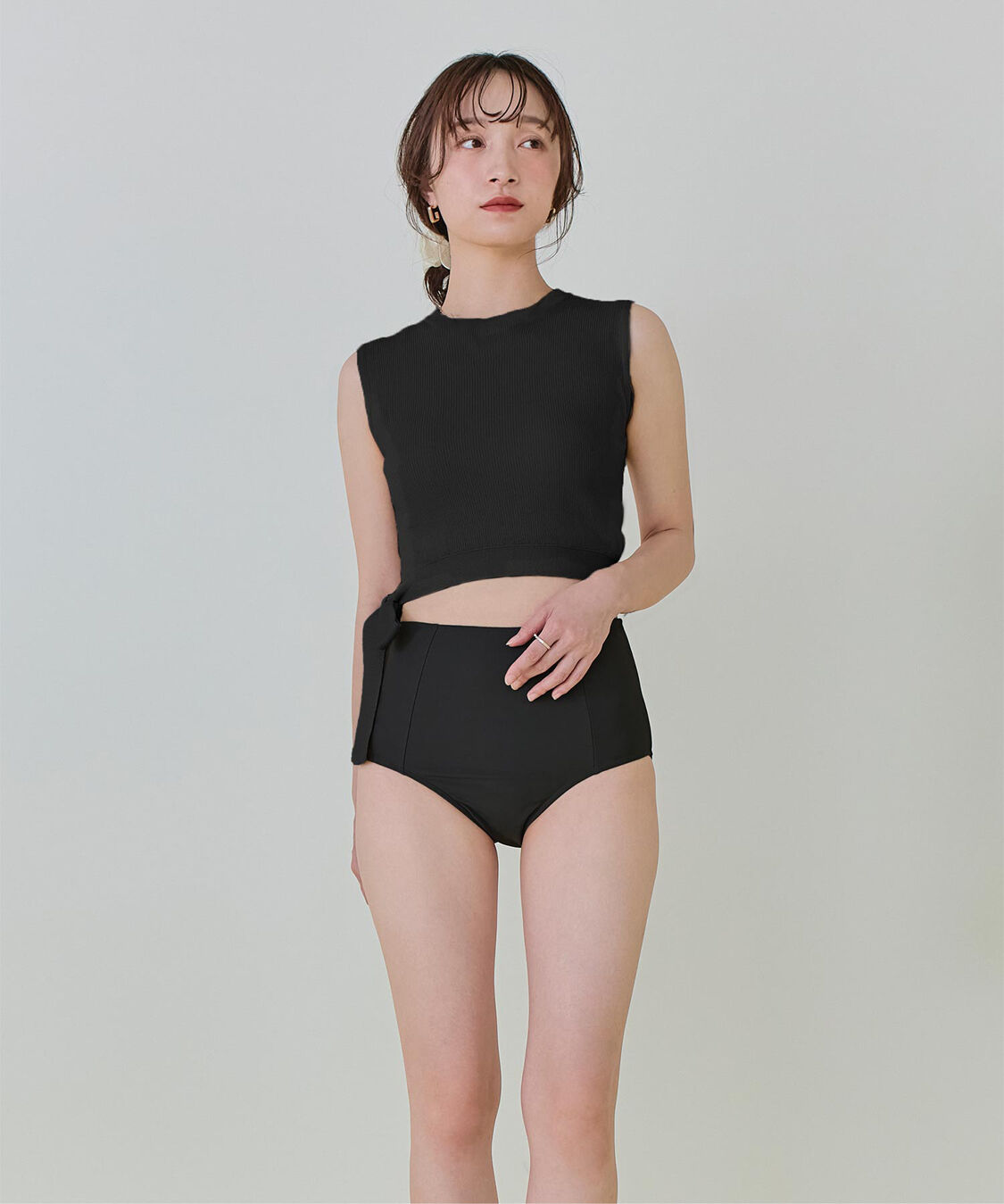 SEA DRESS「サイドリボンニット&times;ハイウエストビキニ」|ビキニ|