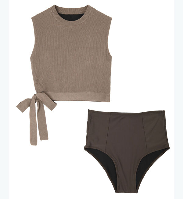 SEA DRESS「サイドリボンニット&times;ハイウエストビキニ」|ビキニ|