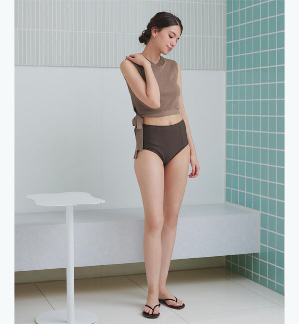 SEA DRESS「サイドリボンニット&times;ハイウエストビキニ」|ビキニ|