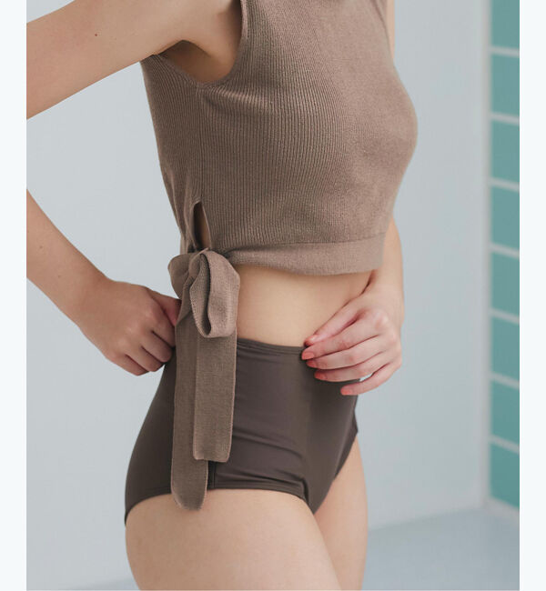 SEA DRESS「サイドリボンニット&times;ハイウエストビキニ」|ビキニ|