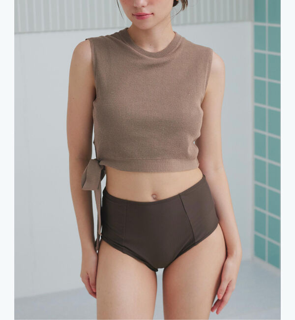 SEA DRESS「サイドリボンニット&times;ハイウエストビキニ」|ビキニ|