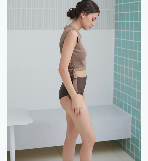 SEA DRESS「サイドリボンニット&times;ハイウエストビキニ」|ビキニ|