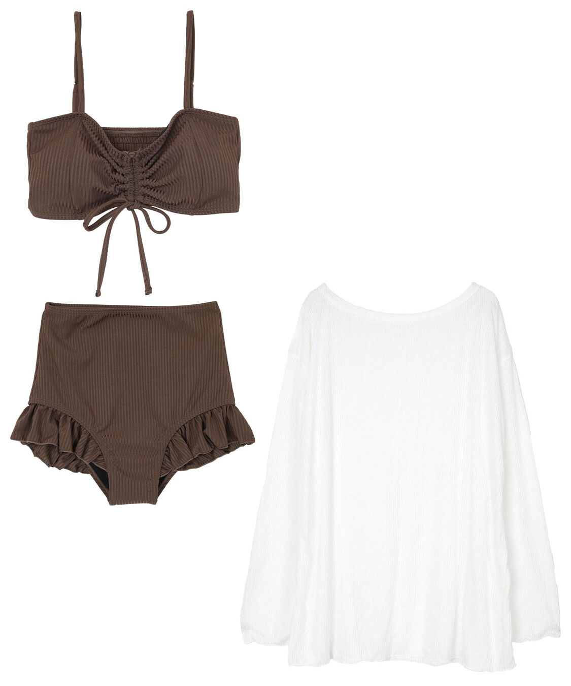 SEA DRESS「シアートップス付ビキニ/セット水着」|ビキニ|