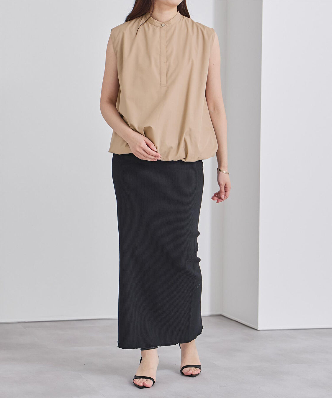 ur's「ゴールド釦フレンチスリーブバルーントップス」|シャツ・ブラウス|