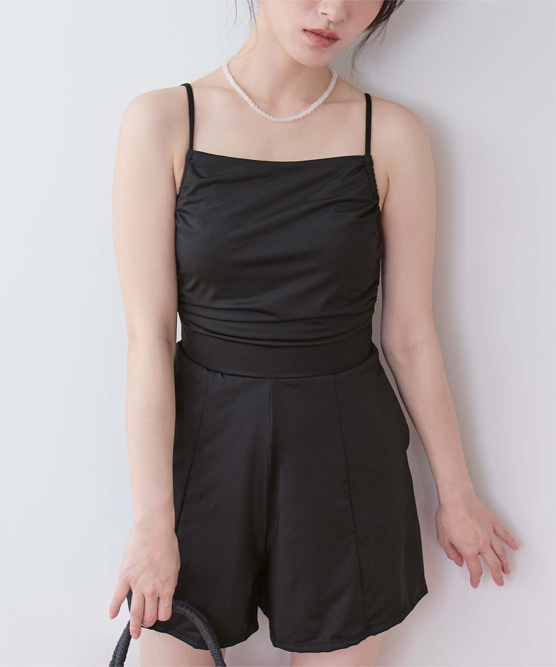 SEA DRESS「ｻｲﾄﾞｷﾞｬｻﾞｰｵｰﾙｲﾝﾜﾝ/ﾜﾝﾋﾟｰｽ水着」|コンビネゾン|ブラック