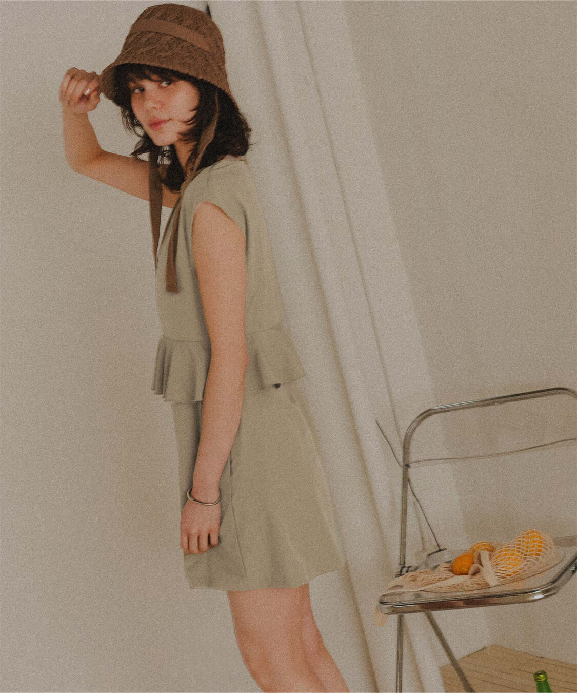 titivate「ペプラムフレアデザインオールインワン/ワンピース水着」|コンビネゾン|