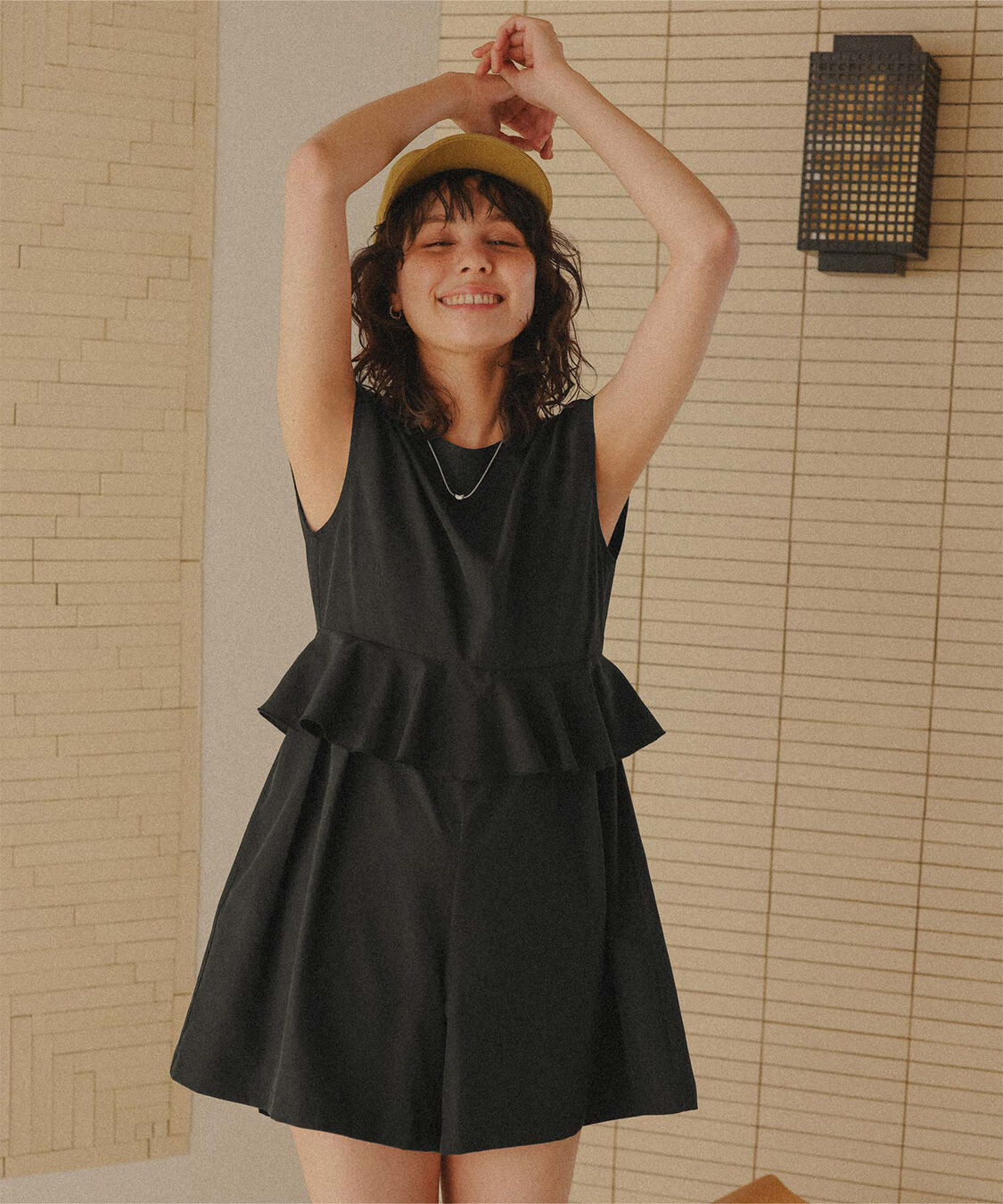 titivate「ペプラムフレアデザインオールインワン/ワンピース水着」|コンビネゾン|