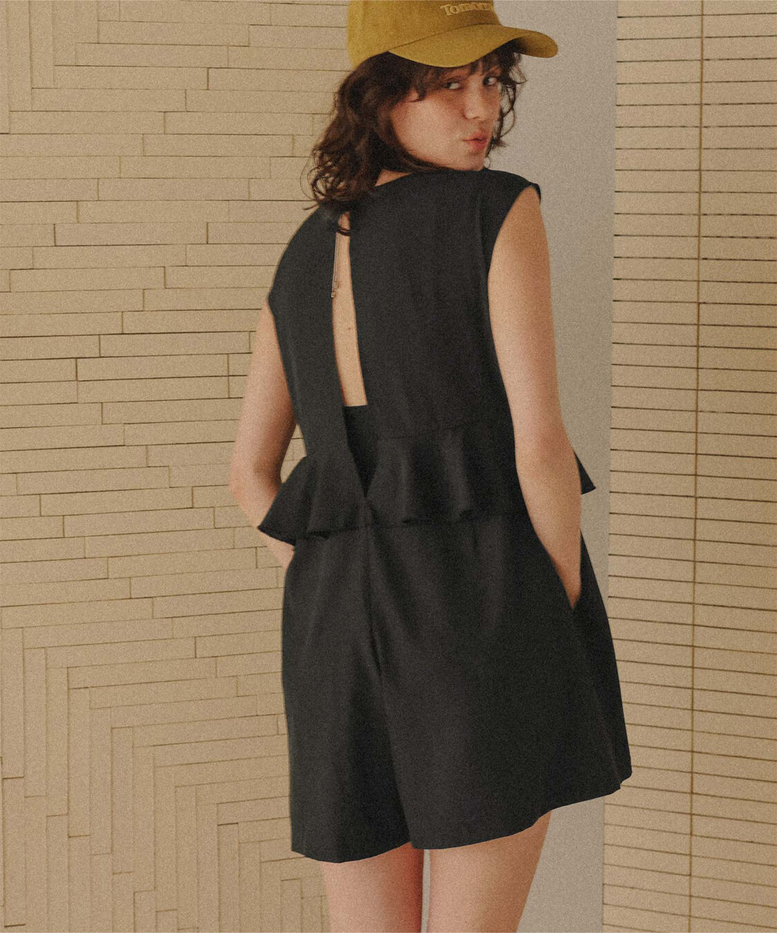 titivate「ペプラムフレアデザインオールインワン/ワンピース水着」|コンビネゾン|