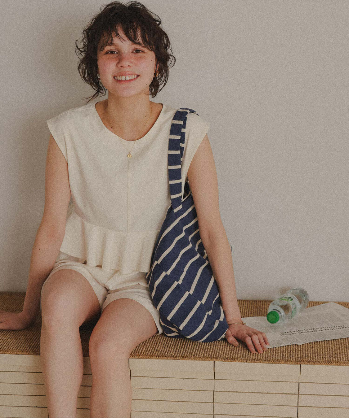 titivate「ペプラムフレアデザインオールインワン/ワンピース水着」|コンビネゾン|