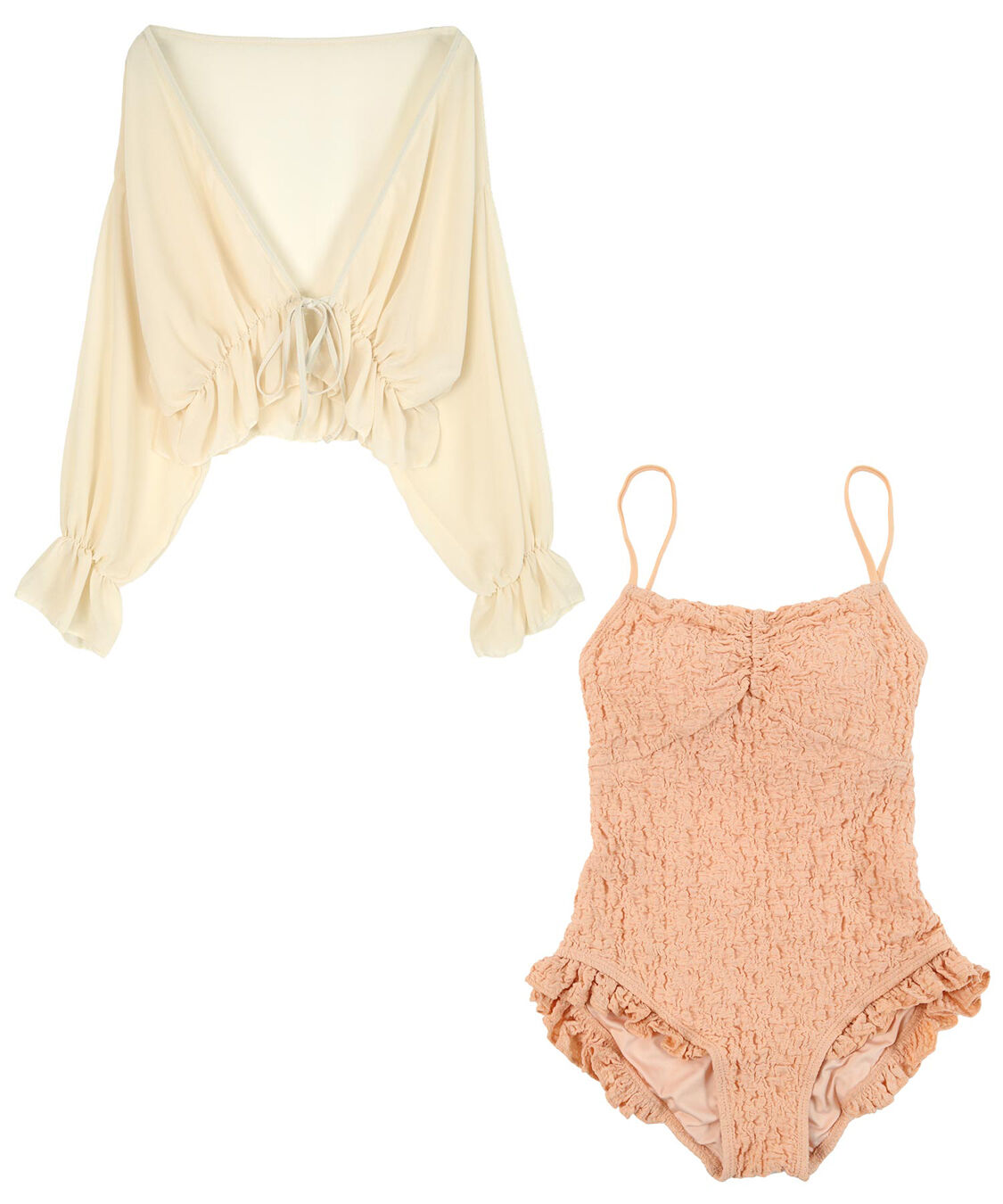 SEA DRESS「ボレロ付フリルデザインワンピース/セット水着」|ビキニ|