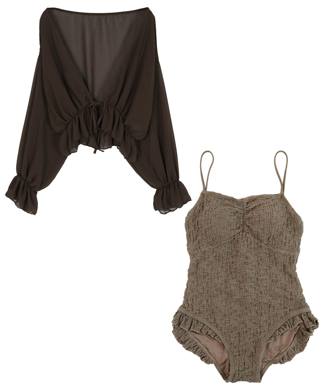 SEA DRESS「ボレロ付フリルデザインワンピース/セット水着」|ビキニ|