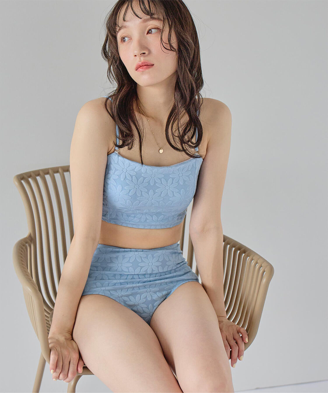 SEA DRESS「ハイウエストパイル地ビキニ/水着」|ビキニ|