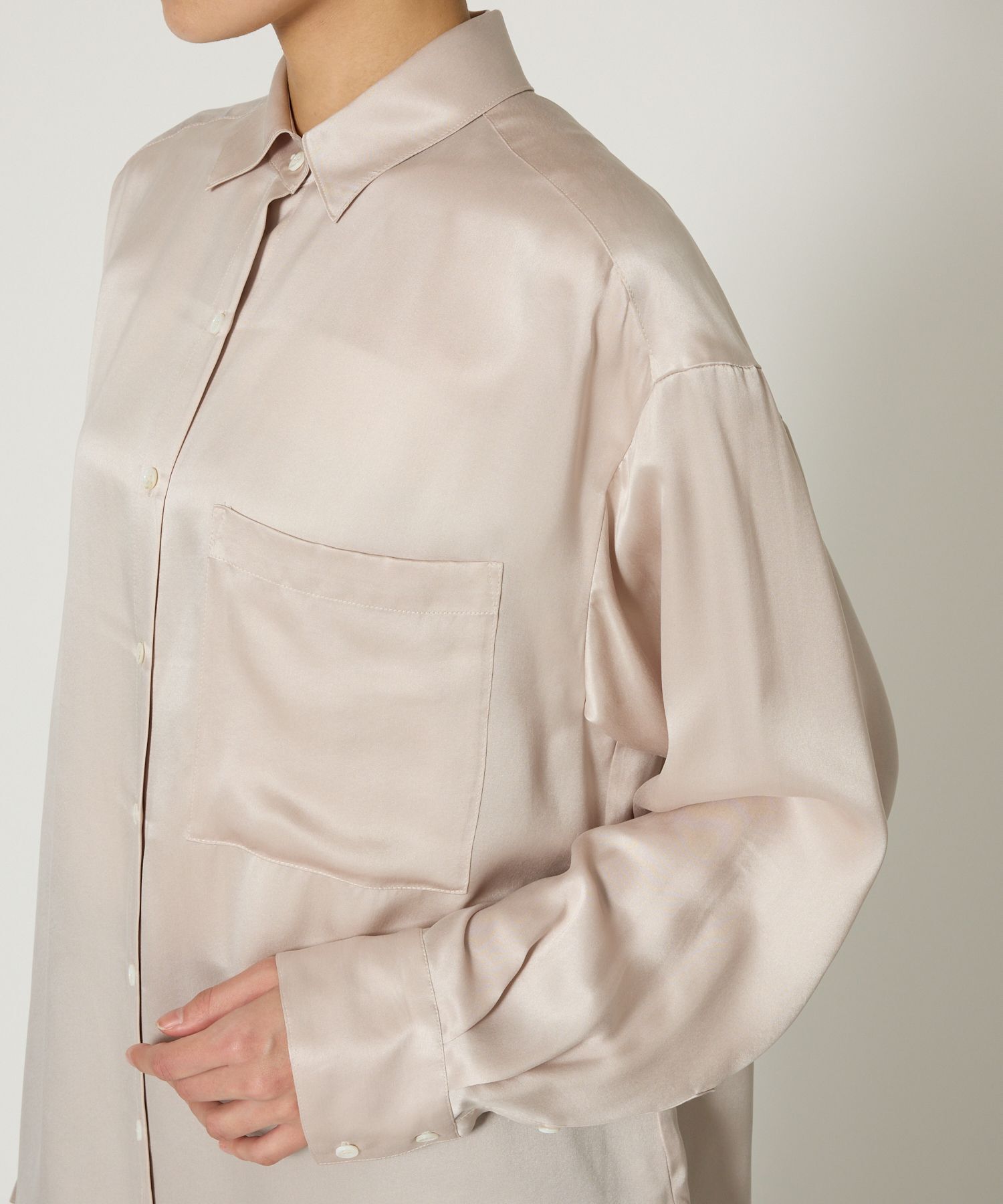 BABYLONE「ウォッシャブルシルクレーヨンシャツ」|シャツ・ブラウス|