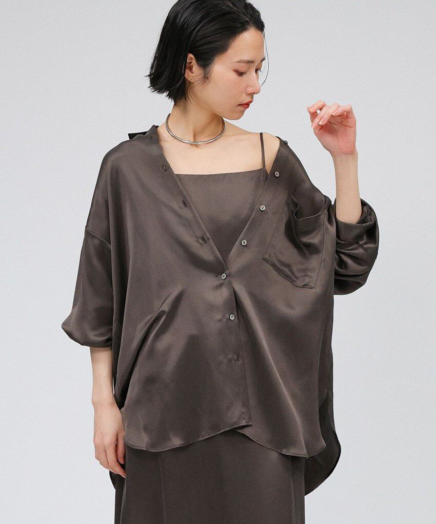 BABYLONE「ウォッシャブルシルクレーヨンシャツ」|シャツ・ブラウス|ﾀﾞｰｸﾌﾞﾗｳﾝ