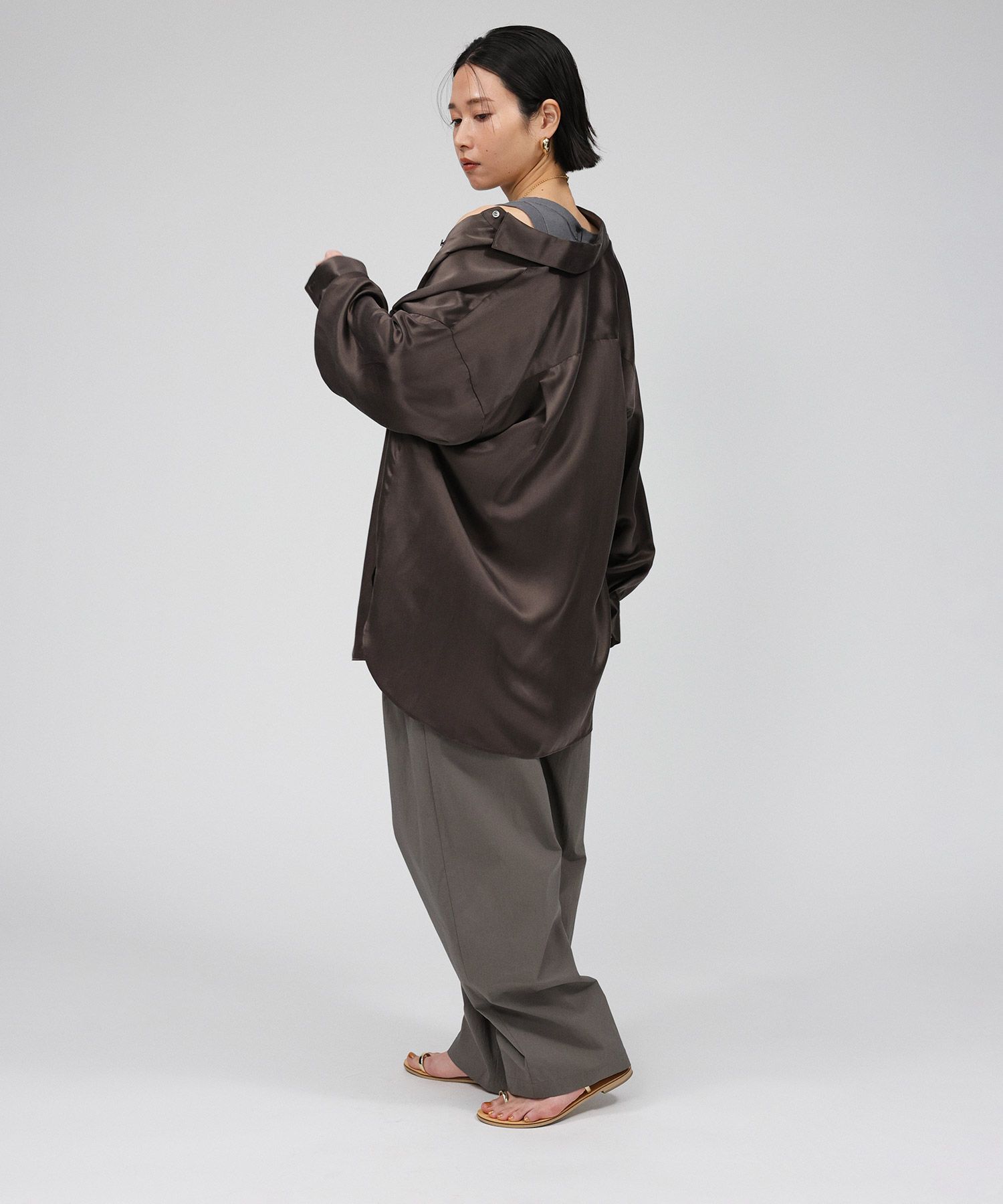 BABYLONE「ウォッシャブルシルクレーヨンシャツ」|シャツ・ブラウス|