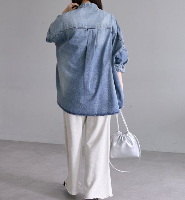  「【累計1万枚突破！/名品】ヴィンテージライクデニムバンドカラーシャツ」|シャツ・ブラウス|