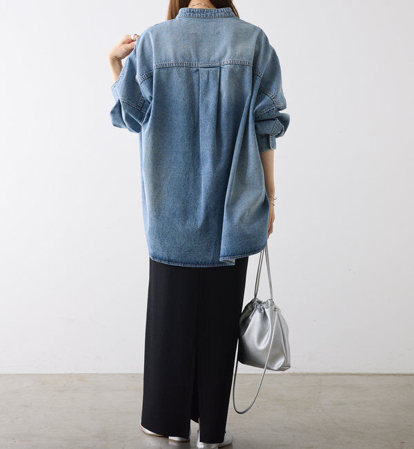  「【累計1万枚突破！/名品】ヴィンテージライクデニムバンドカラーシャツ」|シャツ・ブラウス|