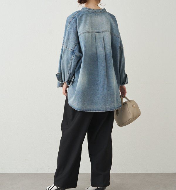  「【累計1万枚突破！/名品】ヴィンテージライクデニムバンドカラーシャツ」|シャツ・ブラウス|