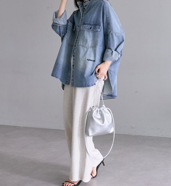  「【累計1万枚突破！/名品】ヴィンテージライクデニムバンドカラーシャツ」|シャツ・ブラウス|