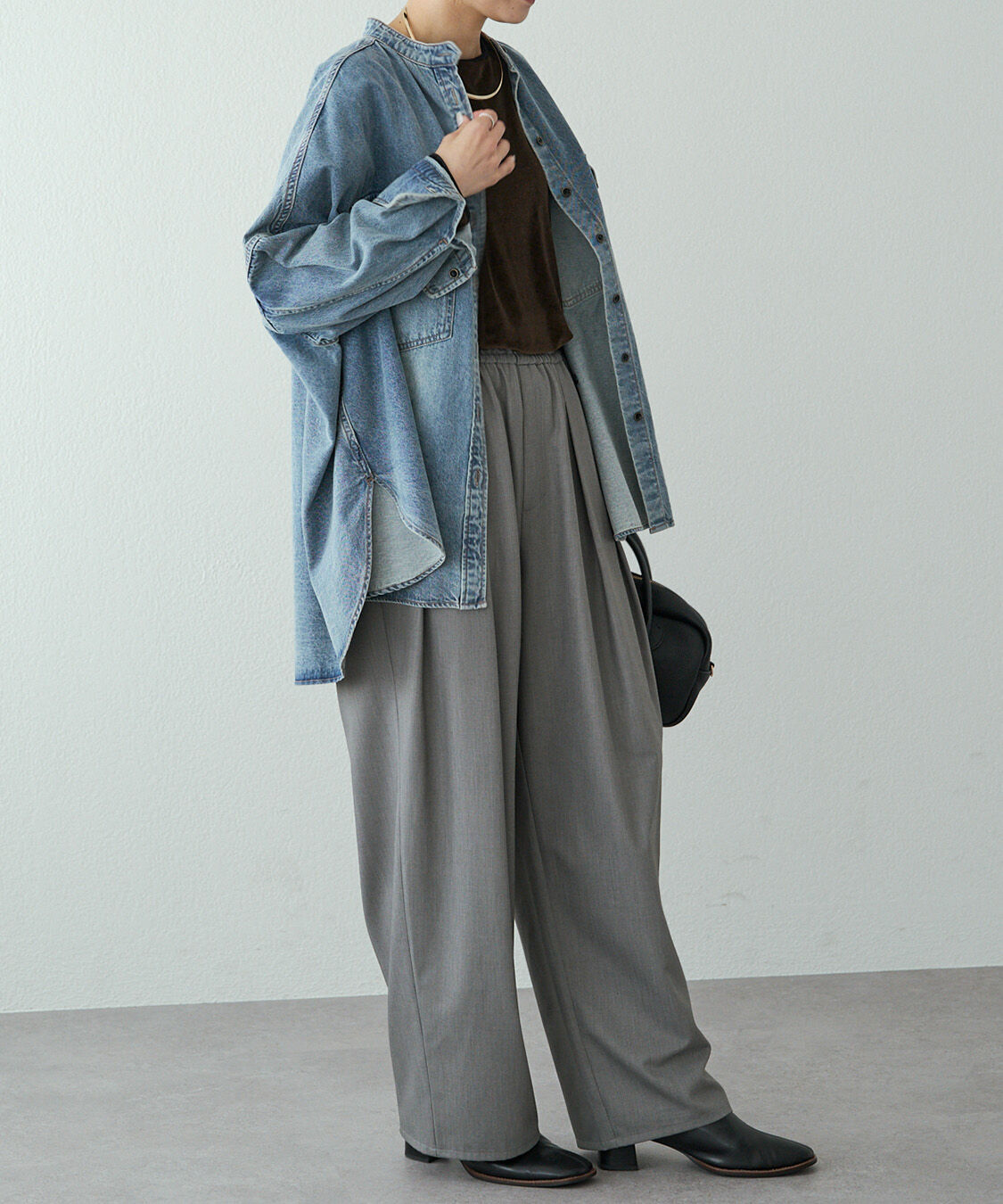  「【新色追加】ツータックウエストゴムストレッチパンツ」|その他|