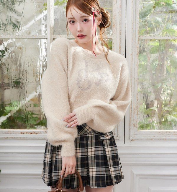  「金ボタンボックスプリーツミニスカート」|スカート|