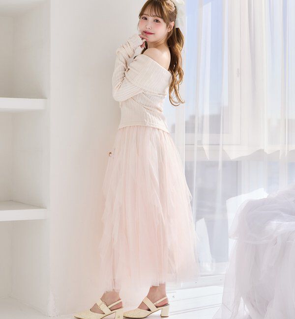  「ドロストリボンオフショルトップス」|プルオーバー|