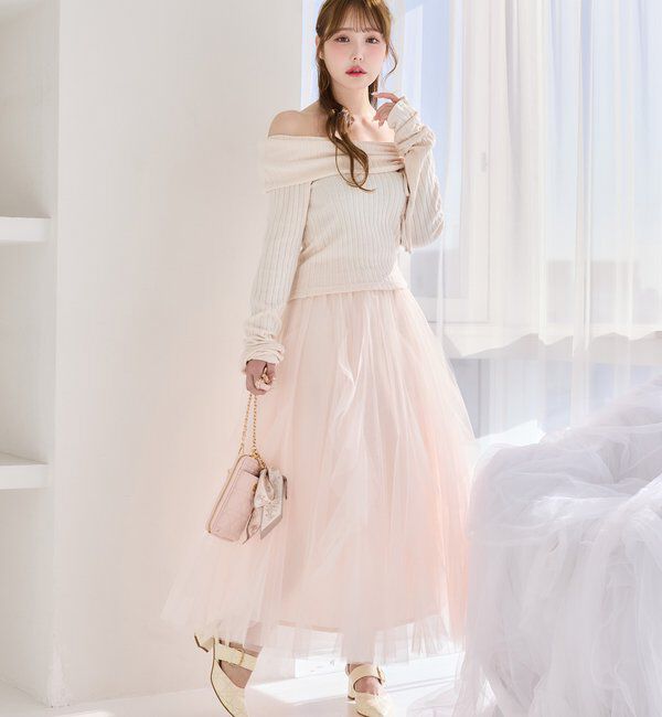  「ドロストリボンオフショルトップス」|プルオーバー|